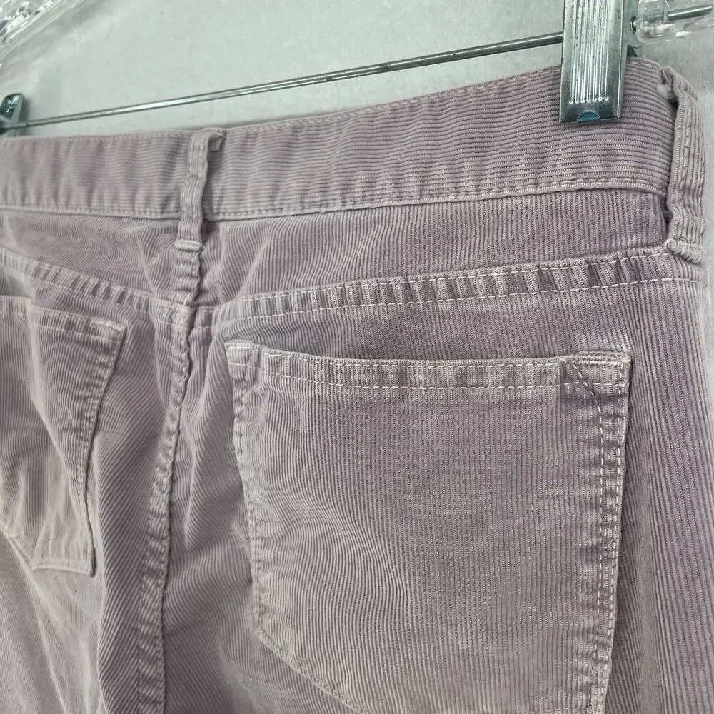J.CREW Jeans Womens 28 Corduroy Toothpick Ankle Zip Skinny Cotton Stretch Purple